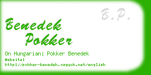 benedek pokker business card